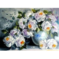 АЖ-1203 Картина стразами «Белые розы»
