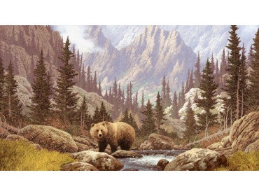 АЖ-1142 Картина стразами "Медведь на воле"